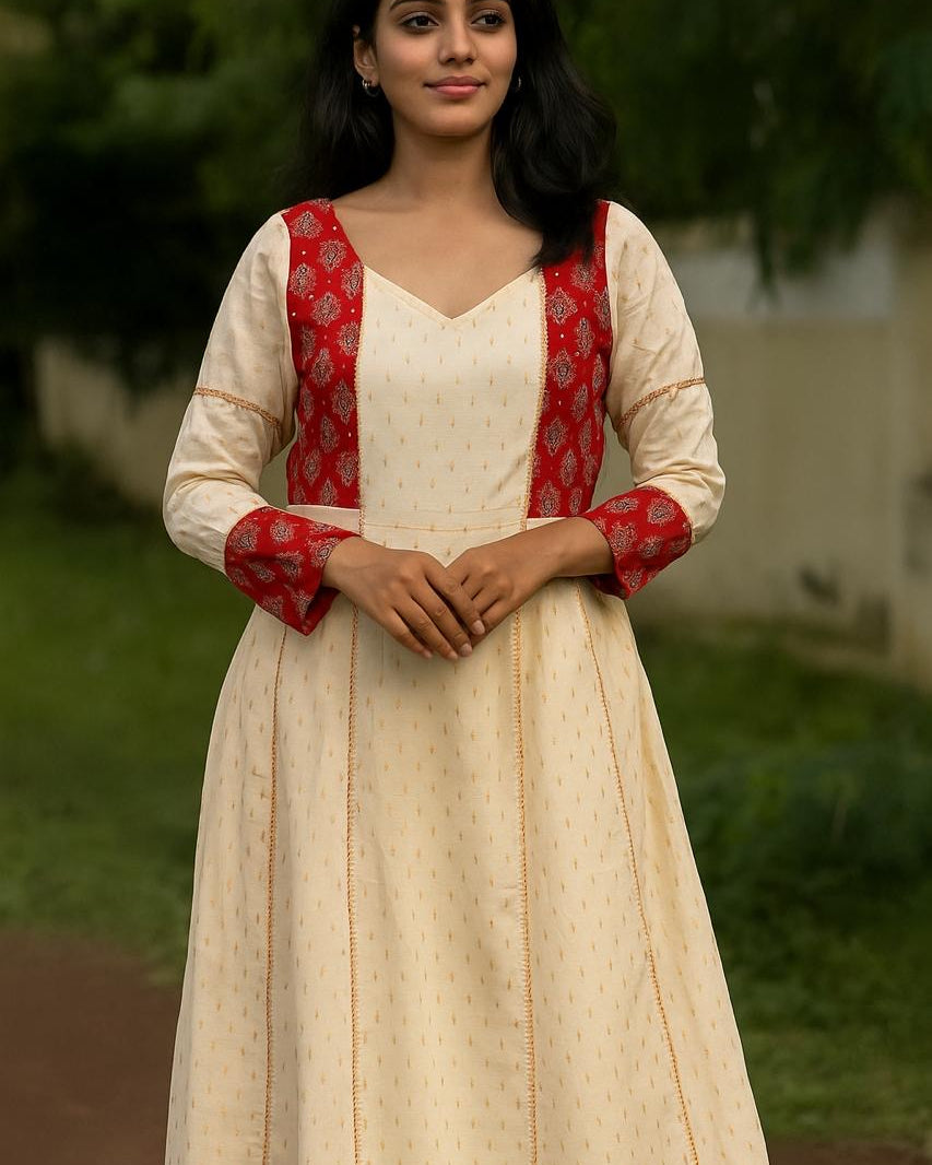 Ajrakh Mix Onam Anarkali