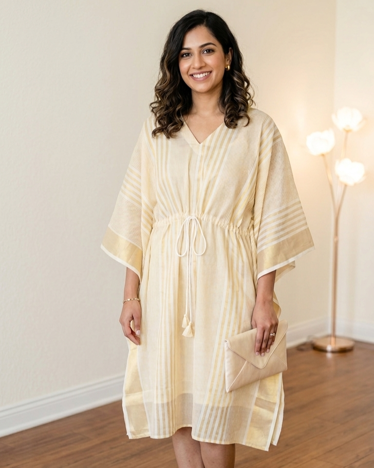 Ethnic Striped Caftan