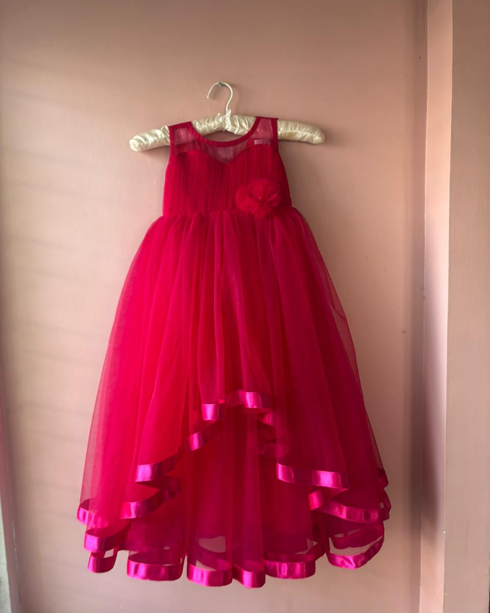 High Low Red Birthday Dress