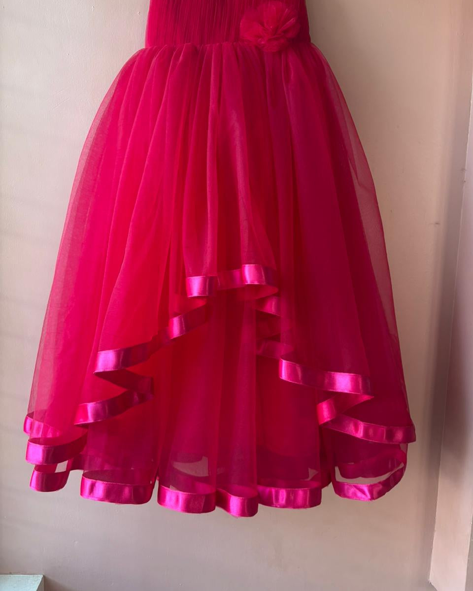 High Low Red Birthday Dress
