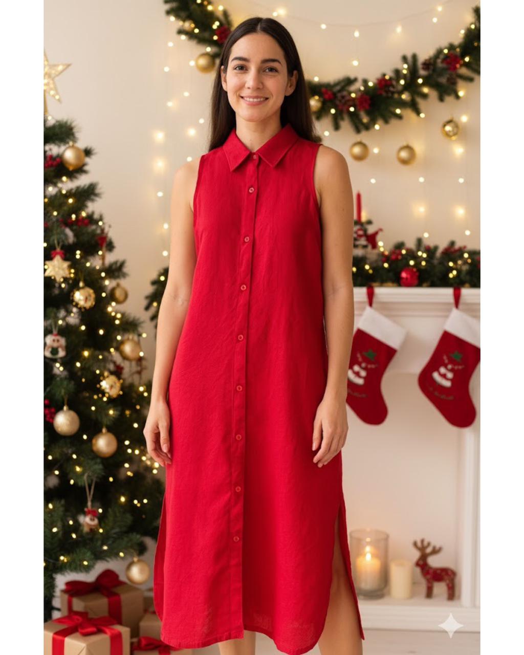 Red Shirt Dress