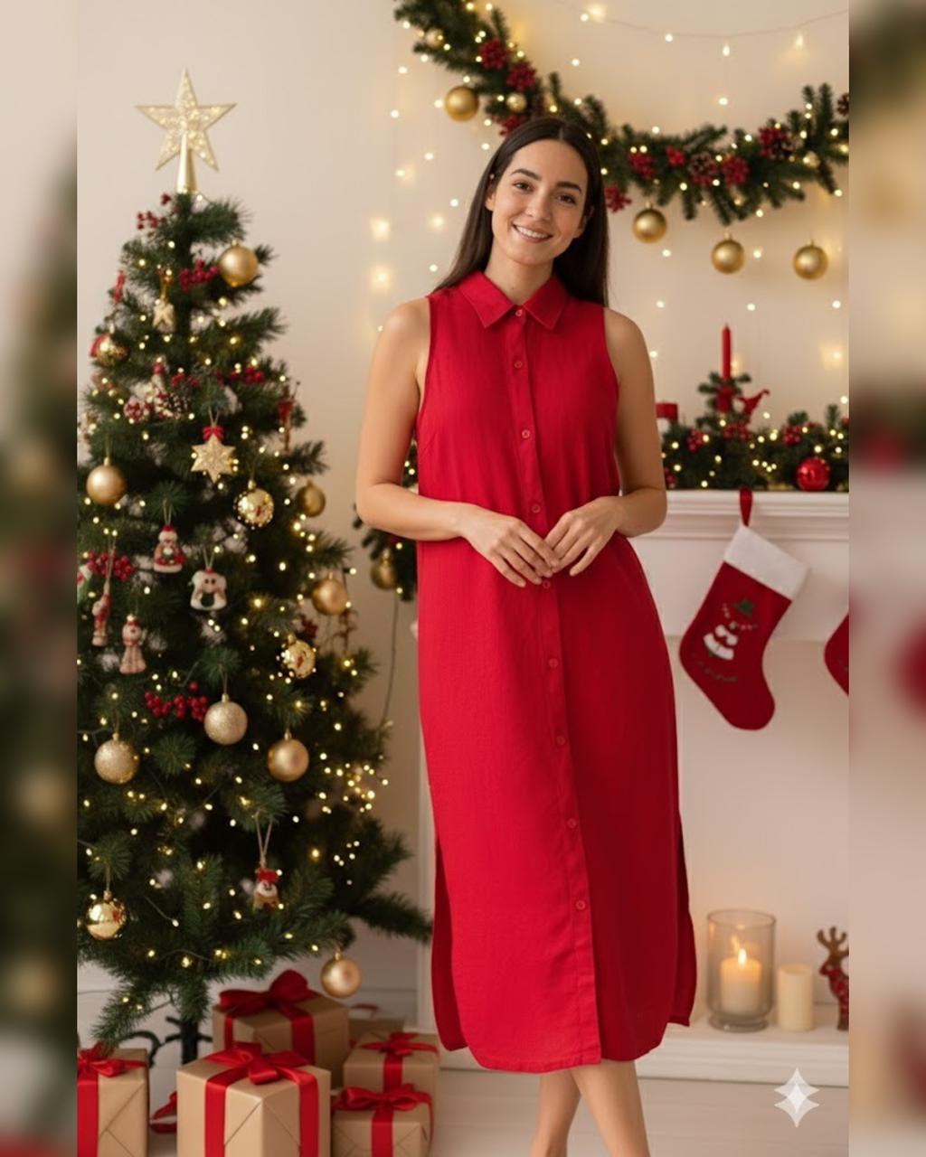 Red Shirt Dress