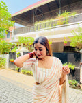 Golden Striped Saree