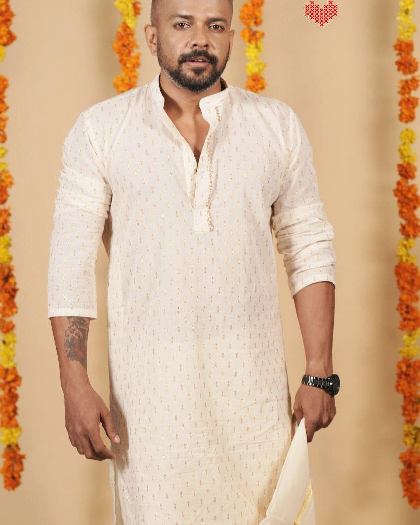 Onam Dot Design Kurta