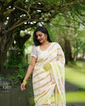 Gold Thick Stripe Saree