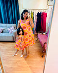 Mustard Floral Mom & Daughter Twinning Combo