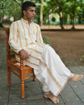 Men's Golden Striped Kurta