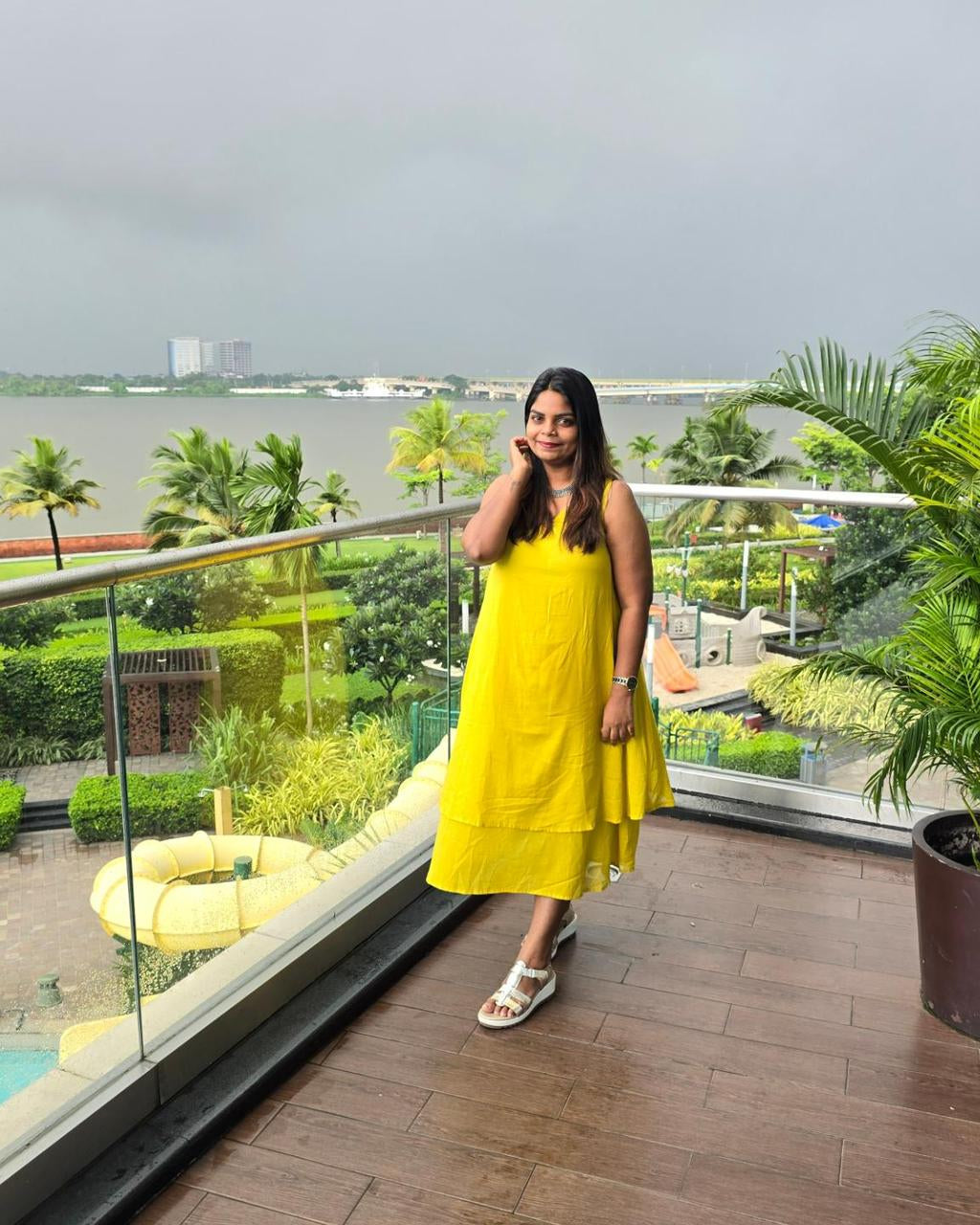 Two Layer Yellow Dress
