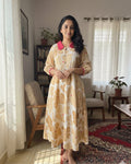 Beige Pink Collar Detail Dress