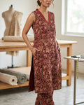 Kalamkari Maroon Co-ord Set