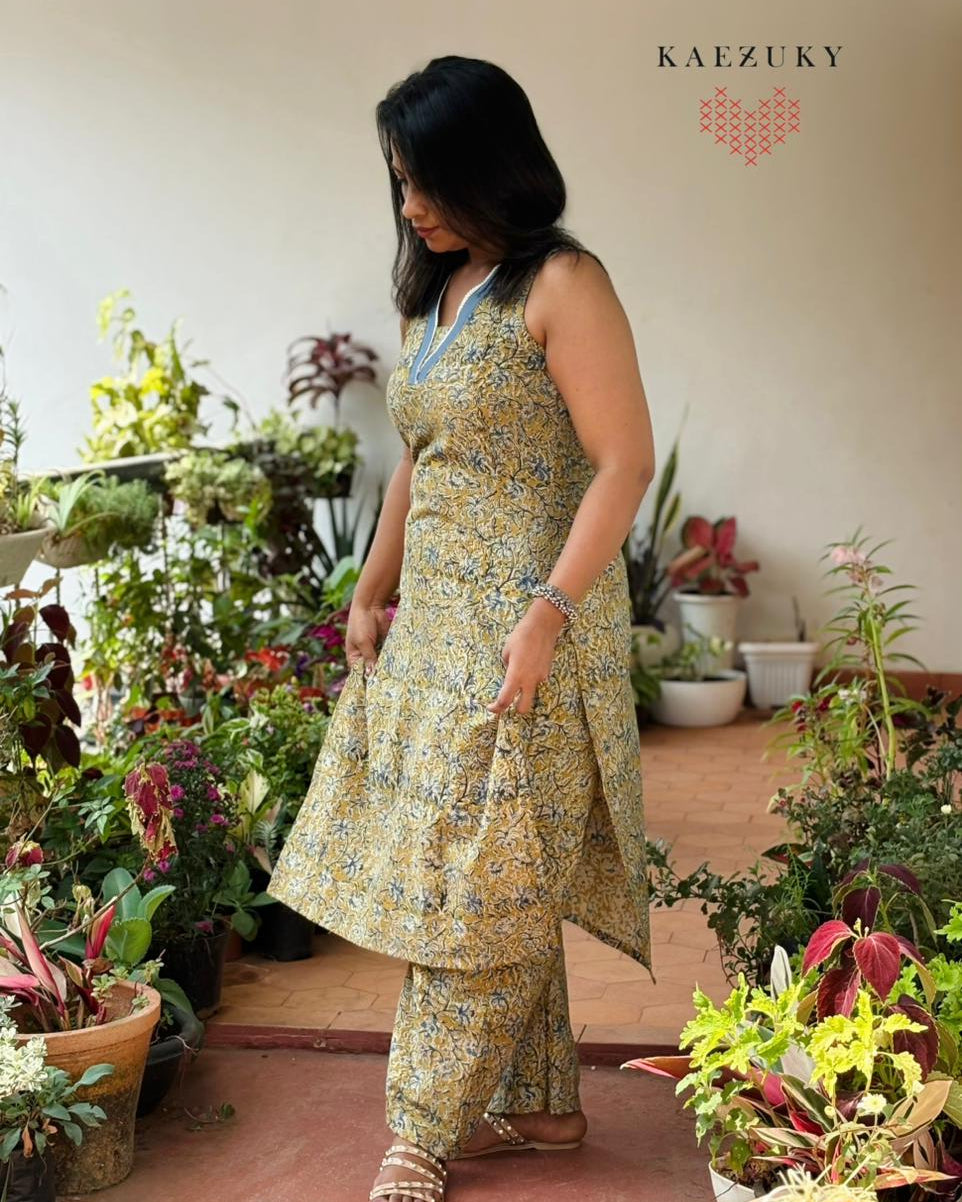 Kalamkari Green Co-ord Set