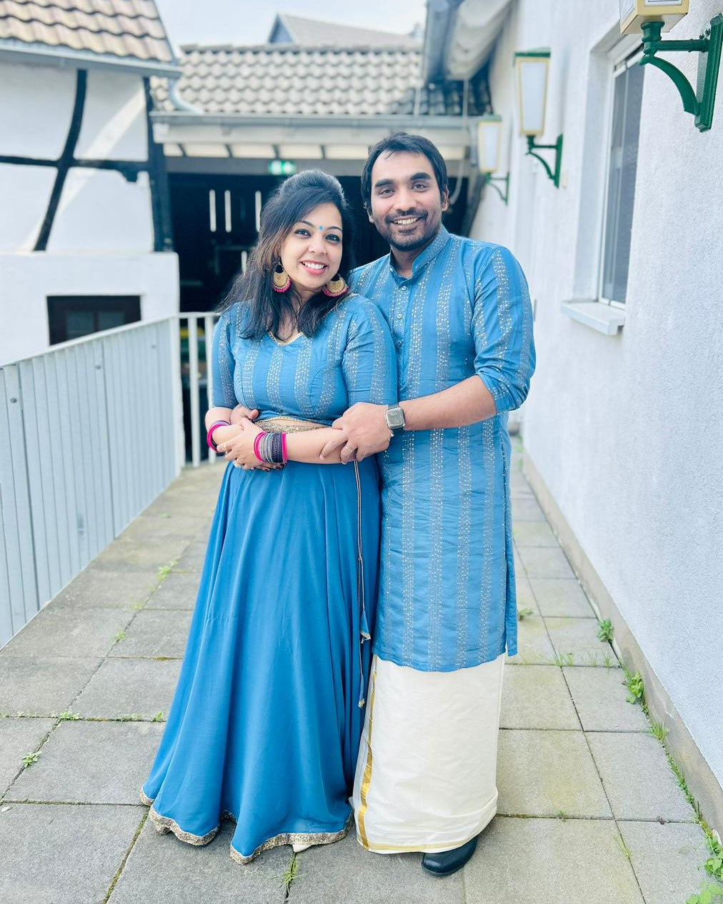 Blue Ethnic Family Twinning