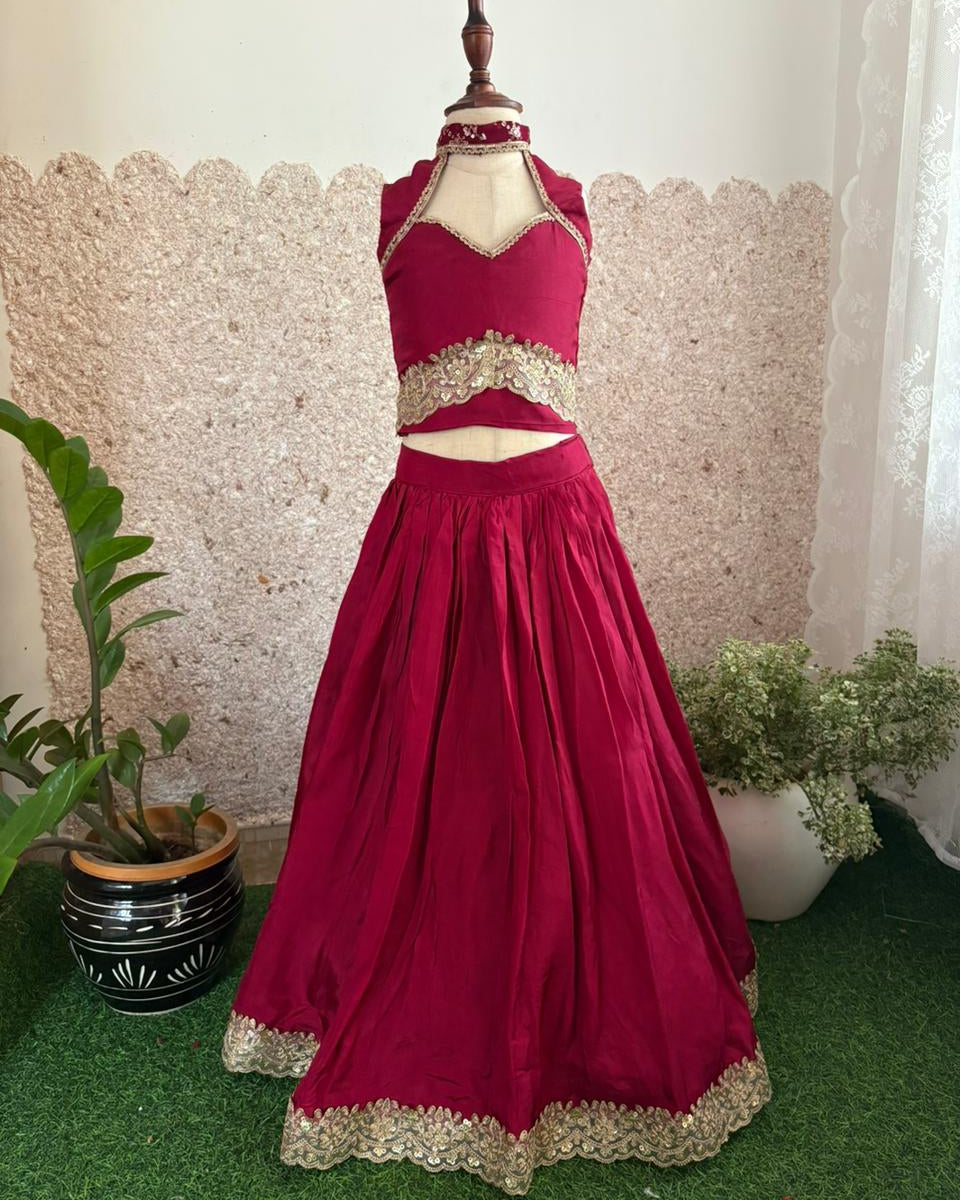 Maroon Lehenga Set