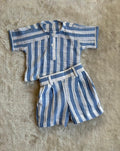 Boys Blue Striped  Set