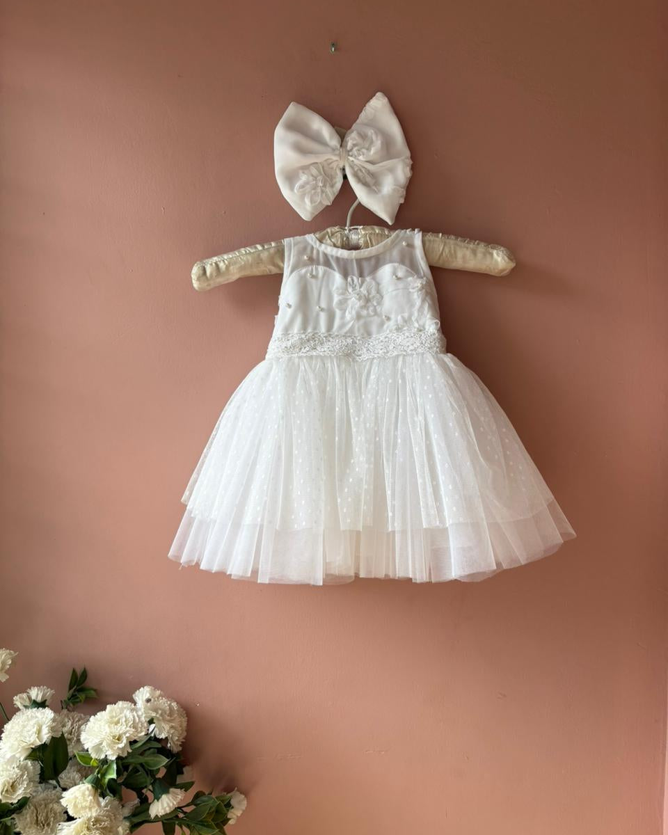 White Tulle Baby Dress