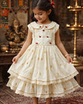Off white Rose Layered Dress