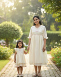 Mom & Daughter Tuck Details Dress Combo