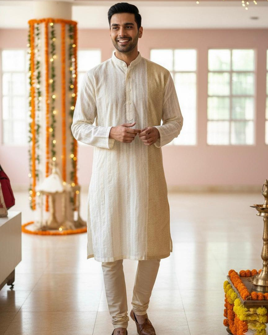 Men's Golden Kurta