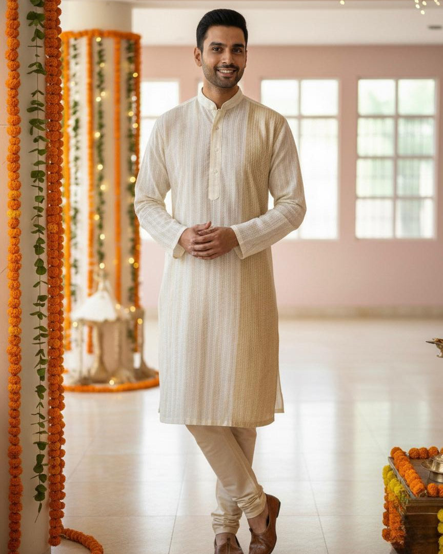 Men's Golden Kurta