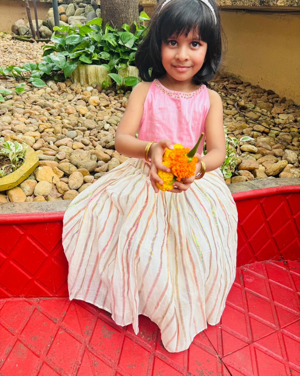 High Neck Pattupavada Set