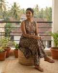 Kalamkari V-Neck Co-ord Set