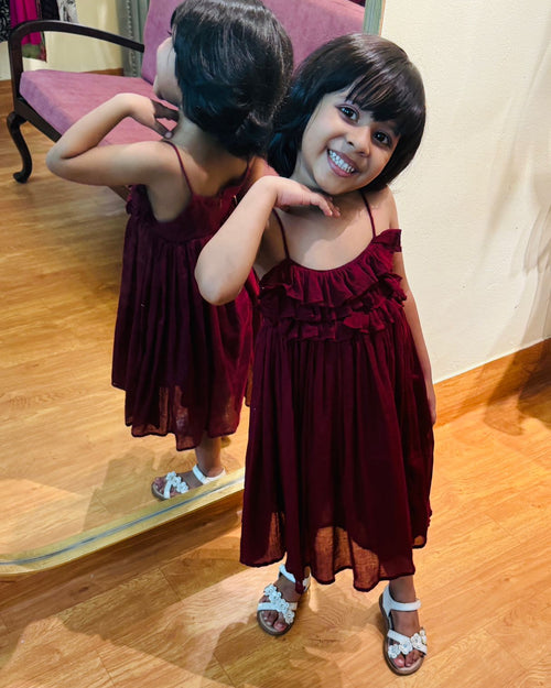 Cute Wine Baby Dress