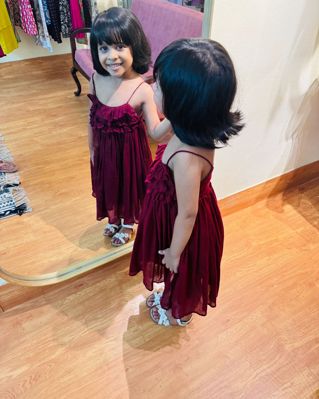 Cute Wine Baby Dress