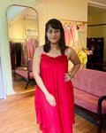 Simple Red Casual Dress