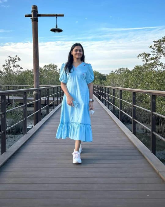 Puff Sleeved Casual Dress