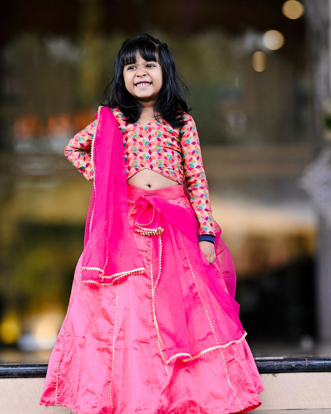 Multicolour Lehenga Set