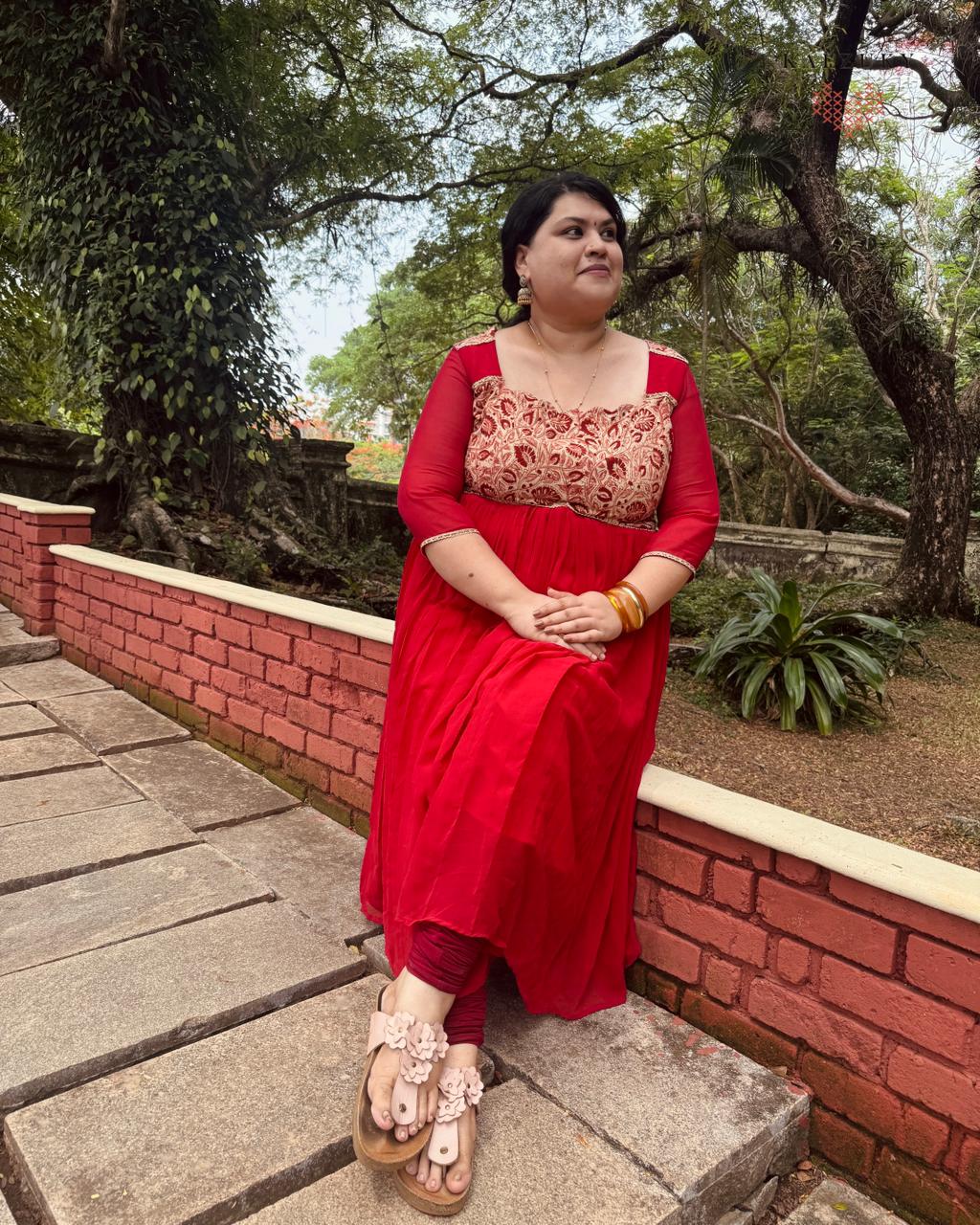 Ruhani Kalamkari Anarkali