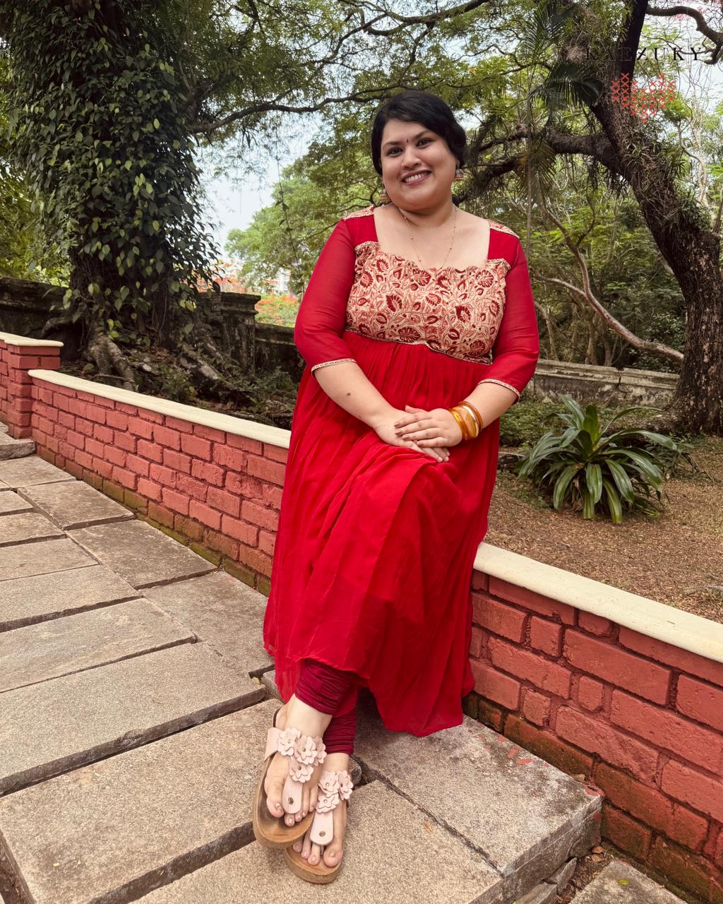 Ruhani Kalamkari Anarkali