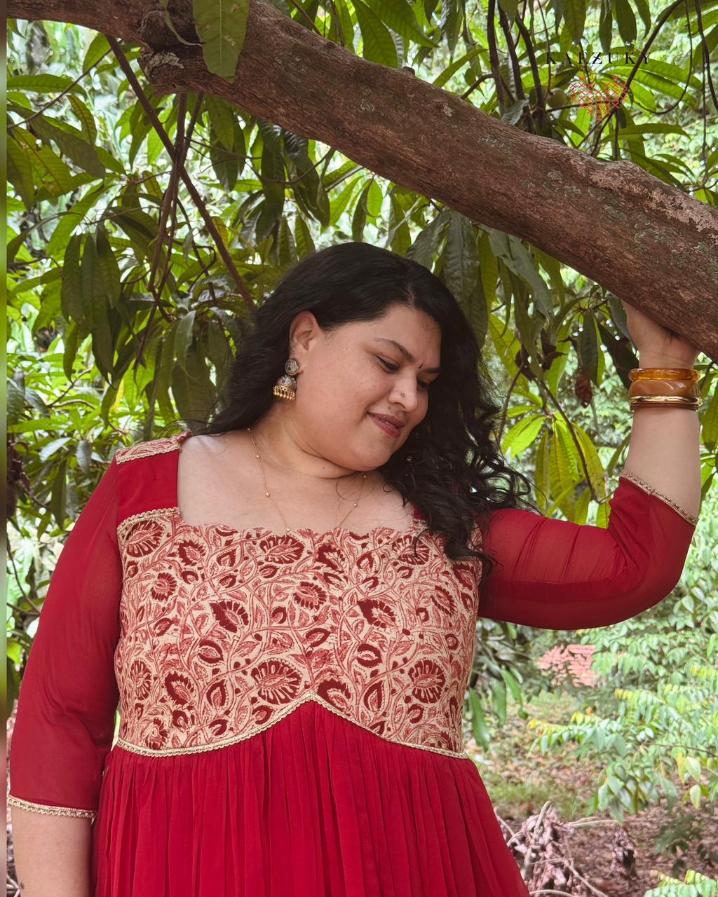 Ruhani Kalamkari Anarkali