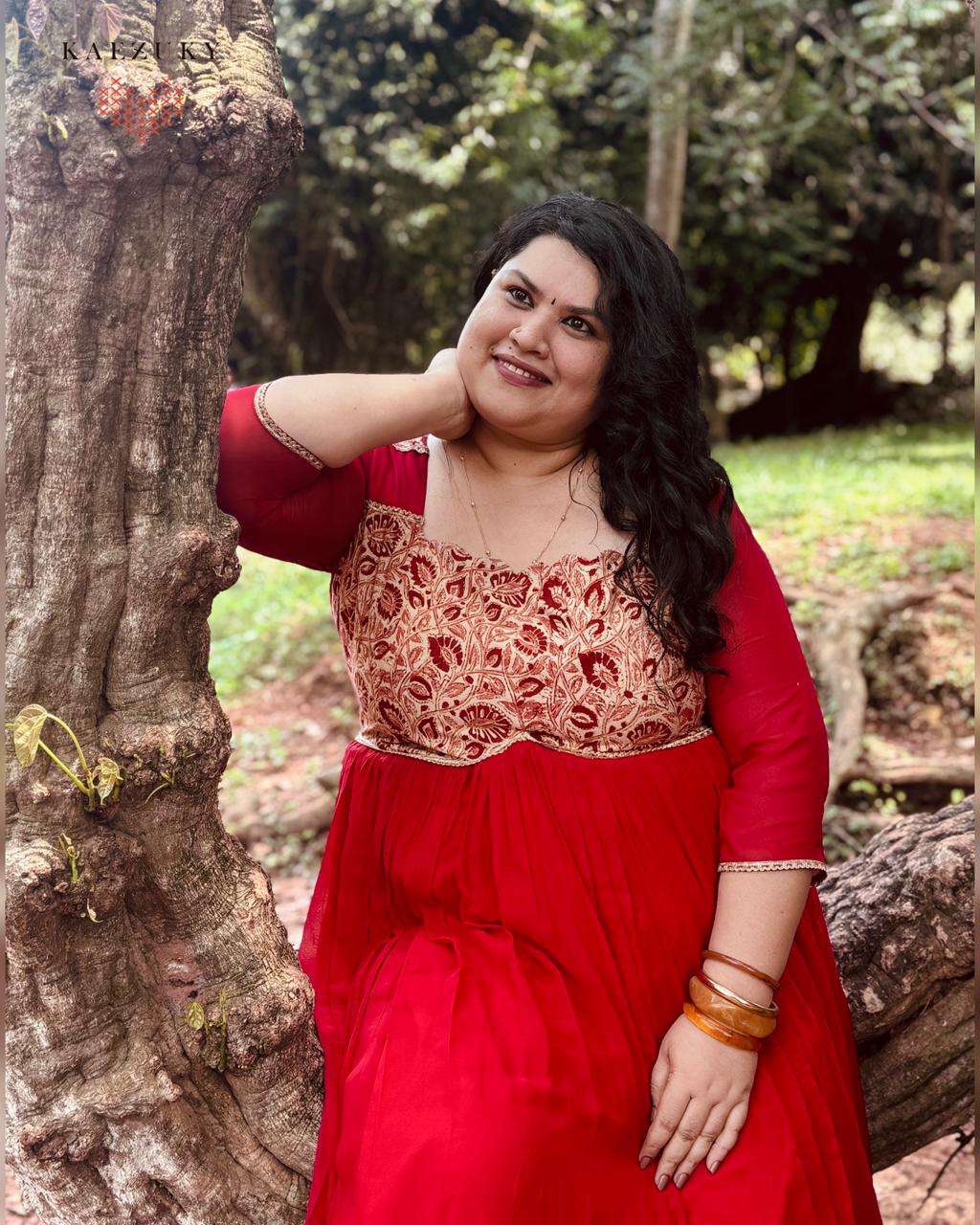 Ruhani Kalamkari Anarkali